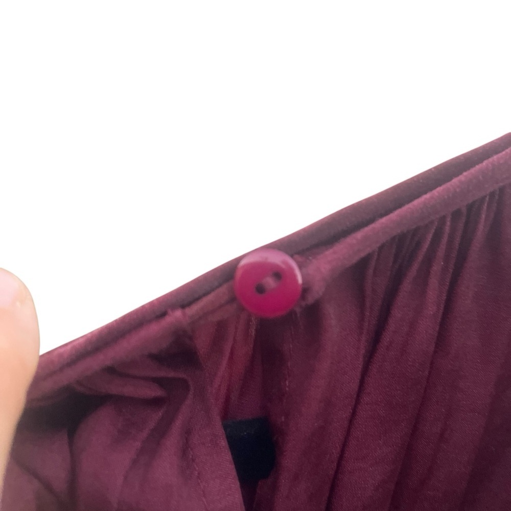 DO+BE Womens Cold Shoulder Blouse Burgundy Wine Size Small Feminine Goth - Picture 6 of 8